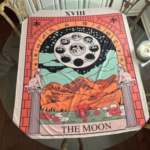 “The Moon” Tarot Colored Tapestry